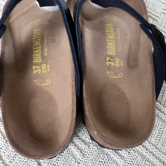NWOT Birkenstock Gizah Thong Slides in Navy Blue Leather - Picture 2 of 7